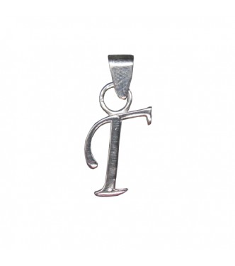 PE001427 Sterling Silver Pendant Charm Letter Г Cyrillic Solid Genuine Hallmarked 925